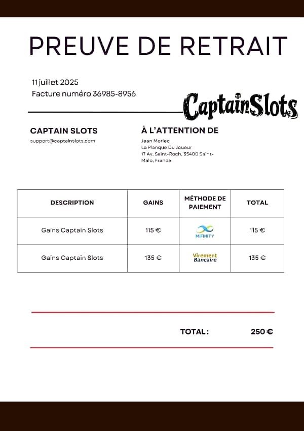 Captain Slots retrait et vérification – Les documents à préparer AVANT votre premier retrait